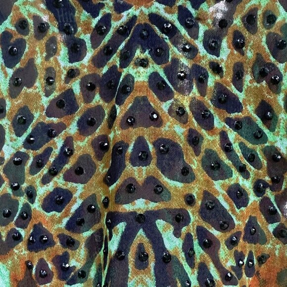 La Moda Animal Print Beaded Kaftan – O/S - Picture 7 of 8